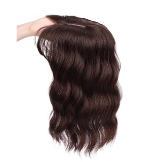 Tóc giả kẹp che hói và tóc bạc, làm dày tóc xoăn sóng nhẹ ngang vai Hamin
