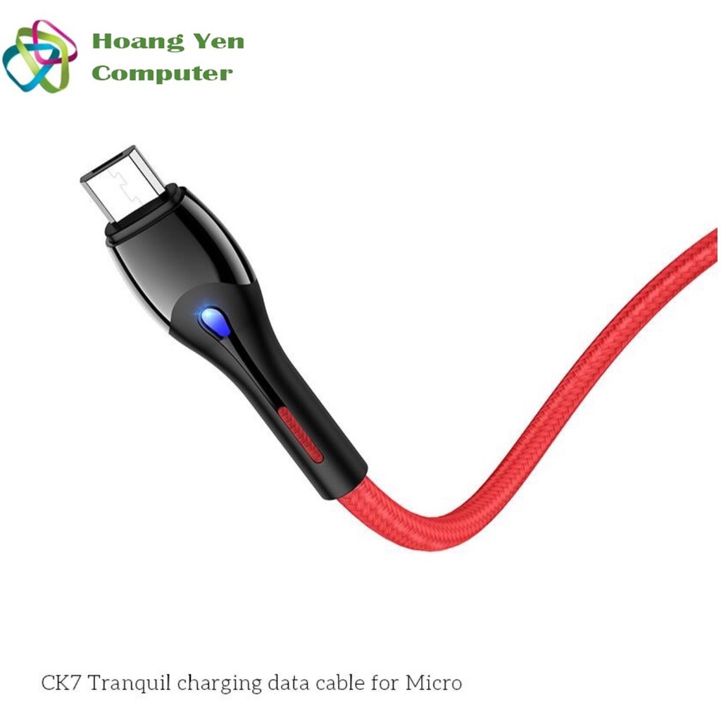 Cáp Sạc MICRO USB Borofone CK7 Dài 1M Dây Dù Cho Android - BH 6 Tháng 1 đổi 1 (MÀU SẮC NGẪU NHIÊN) - Hoàng Yến Computer