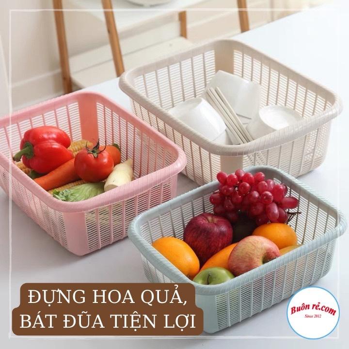 Rổ vuông nắp đựng đồ Việt Nhật (MS:199), Rổ đựng rau củ quả, bát đĩa tiện lợi  aladanh-net-vn