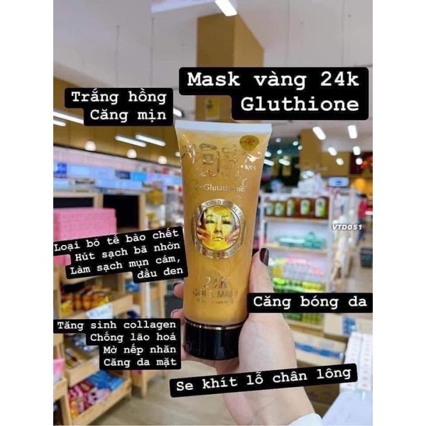 24k gold mask l glutathione giá bao nhiêu Chỉ Bán Hàng Hàn Quốc] Mặt nạ Vàng L-Glutathione Hàn Quốc 220ml Size:500 Grams GHK-Cu Pen Peptide Kopen? glutathio