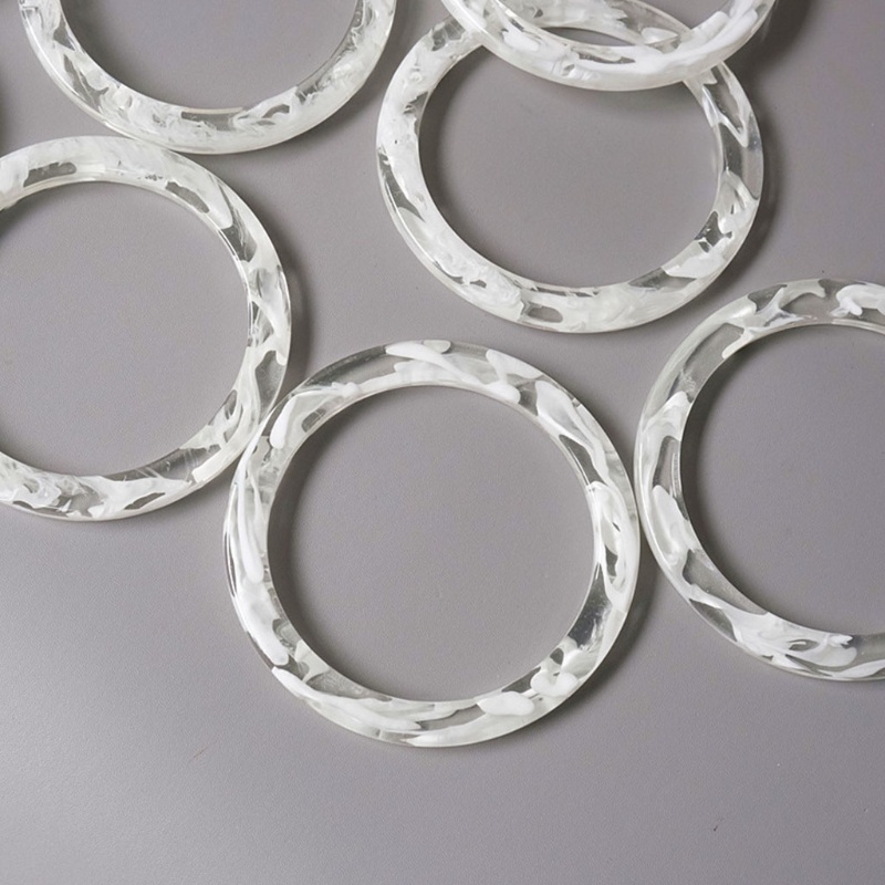 Kikin 2 Chiếc Nhẫn Thiết Kế Nhựa Ví Tay Cầm Cho Túi Tay Cầm Làm Thay Thế Thủ Công DIY