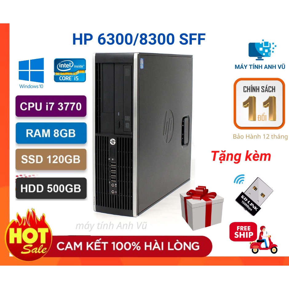 Case Máy tính Văn phòng HP Pro 6300/8300 (i7 3770/8G/SSD120G/500G) Bảo ...