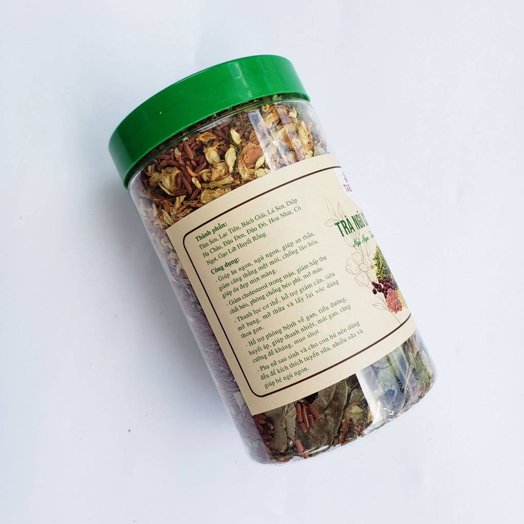 Ảnh Trà Ngũ Cốc Tâm Sen Tabaha Hộp 500g Thanh Nhiệt Cơ Thể Ngủ Ngon Từ 10 Thành Phần 3