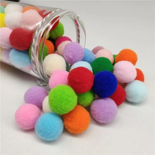 Cục bông quả cầu hạt Pom pom [20 viên] bông bi mềm mại làm thủ công DIY, trang trí noel giáng sinh Tết 1cm 1.5cm 2.0cm 2