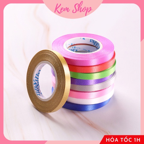 Dây ruy băng 10m size 5mm nhiều màu dùng trang trí gói quà, buộc bóng bay - Kem Shop K307