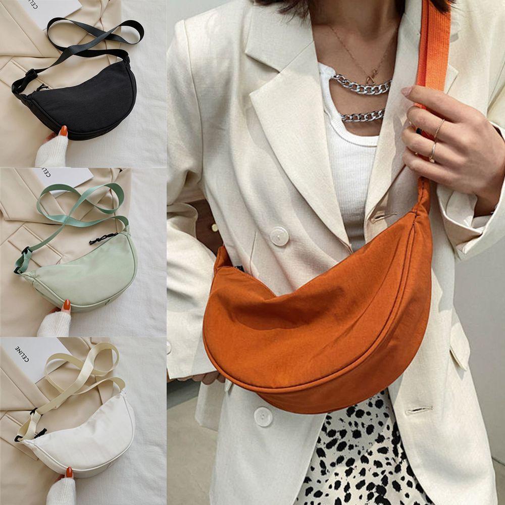 Túi đeo vai SAMO Túi đeo chéo Hobos Nylon thông thường màu cam