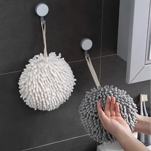 Khăn Lau Tay Bằng Sợi Micro Mềm Thấm Hút Nhanh Có Dây Treo Dành Cho Nhà Tắm