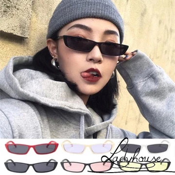 Ld-ready Fengfan Cùng Phong Cách Vuông Kính Mát Khung Nhỏ Cá Tính Retro Kính Mát Nữ Hợp Thời Trang Kính Mát Hàn Quốc Ulzzang Phong Cách Harajuku Kính Mát Hình Chữ Nhật Nữ / Nam