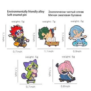 Set 3~5 Huy Hiệu Cài Áo Hình Nhân Vật Hoạt Hình Demon Slayer Độc Đáo