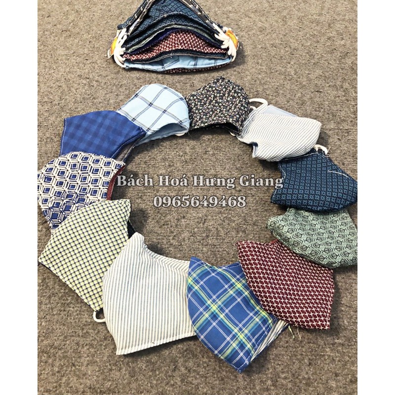 Khẩu Trang Vải 3 Lớp Loại Dầy (K Trùng Mẫu)