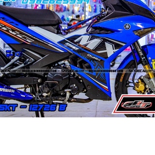 Gía sốc tem trùm exciter 150 xanh đen bạc MX KING , tem decal xe siêu rẻ ,đẹp,chất