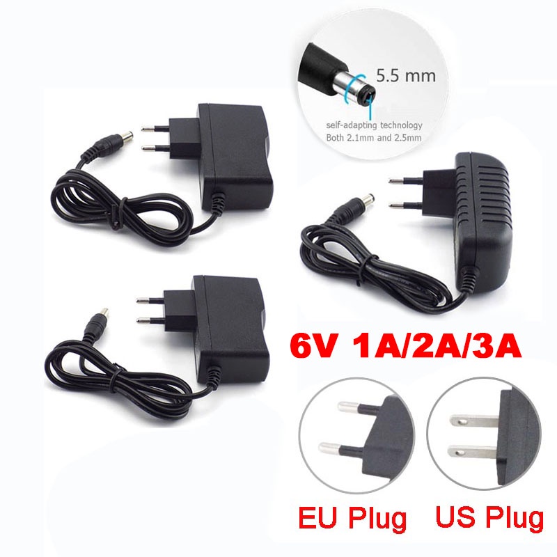 Bộ Chuyển Đổi Nguồn Điện 100 240v Ac Sang Dc 6v 1a 2a 3a 5 5mmx2 5mm Eu Us Cho Dây Đèn Led