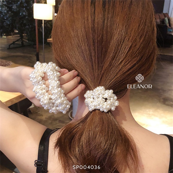 Dây buộc tóc nữ Eleanor Accessories đính ngọc trai nhân tạo dây cột tóc basic phụ kiện tóc 4036