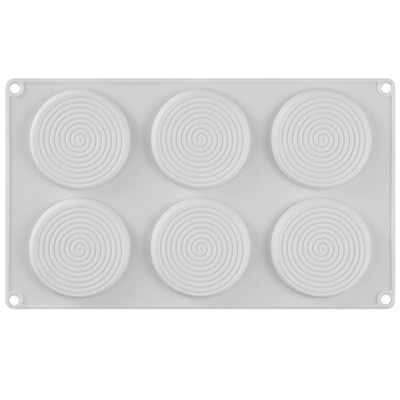 Khuôn silicone làm bánh hình tròn 3D 2/6/15 ngăn