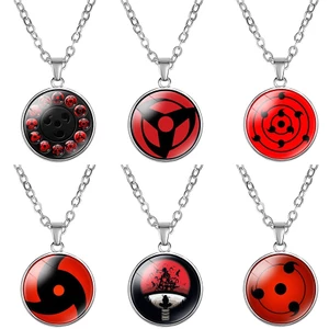 Dây chuyền mặt tròn in họa tiết Naruto Sharingan cá tính