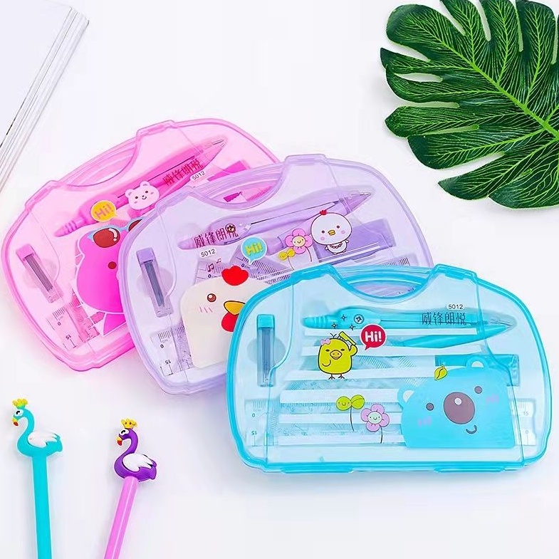 Bộ compa thước kẻ 7 món chính hãng đẹp và tiện lợi cho học sinh ...