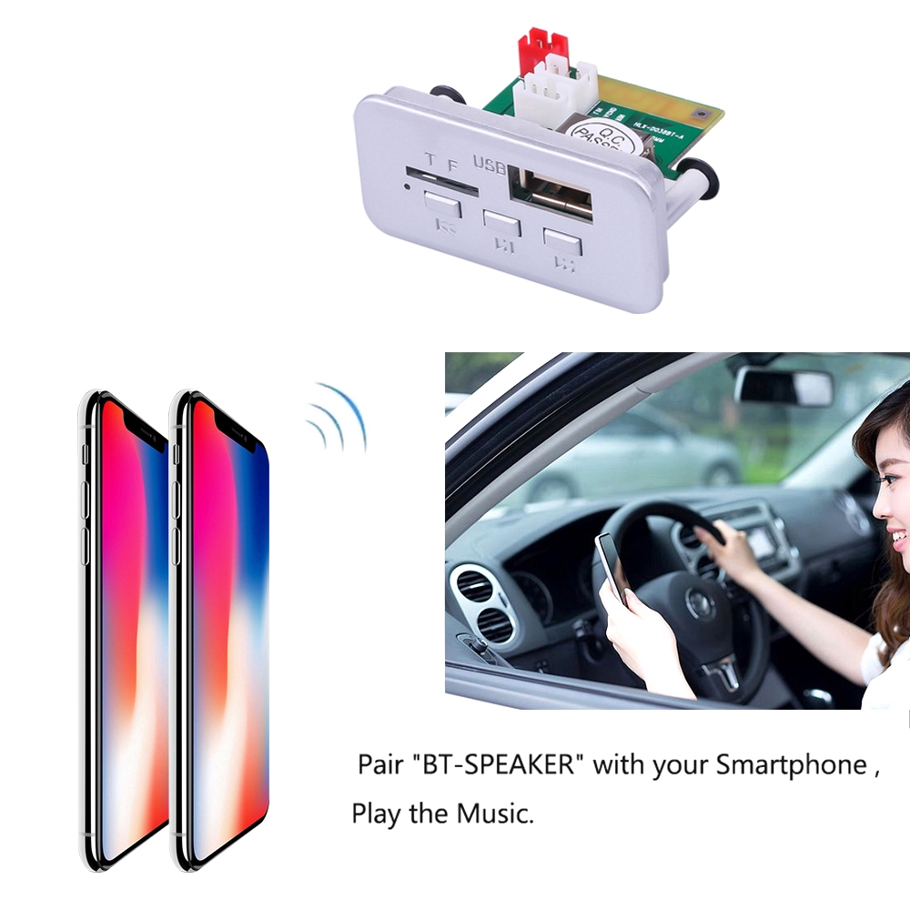 Bảng Mạch Giải Mã Mp3 Wma 12v Bluetooth 5.0 Hỗ Trợ Tf Fm Tiện Dụng Cho Xe Hơi
