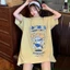 Áo thun tay lỡ dáng rộng unisex màu đen kem trắng - đùi gà