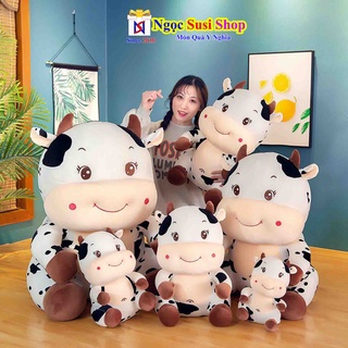 GẤU BÔNG BÒ SỮA NGỒI SIÊU MỀM MỊN SIÊU CƯNG SIZE 60CM