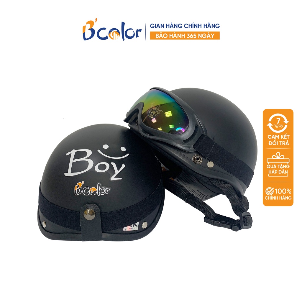 [Mã BMLTB200 giảm đến 100K đơn 499K] Mũ Bảo Hiểm Trẻ Em Kính UV An Toàn Chính Hãng B’color