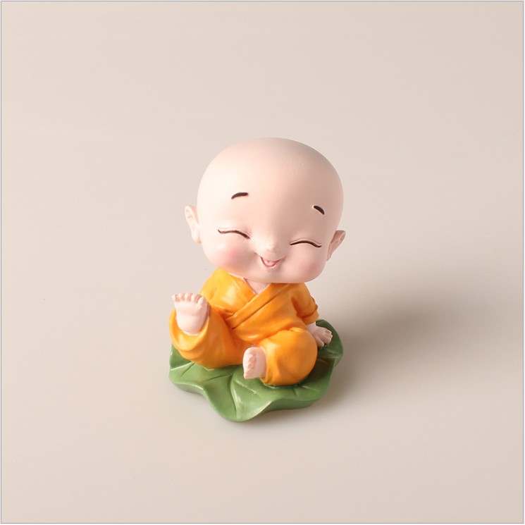 Bộ decor trang trí taplo ô tô Thầy Sư và những Chú Tiểu, phụ kiện xe hơi sáng tạo