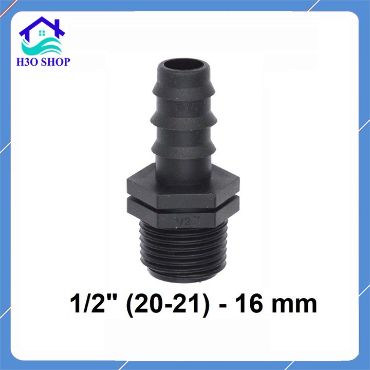 Khởi thủy ống PE/LDPE 16mm, 20mm , ren 27-25- đầu nối ren ngoài 21mm