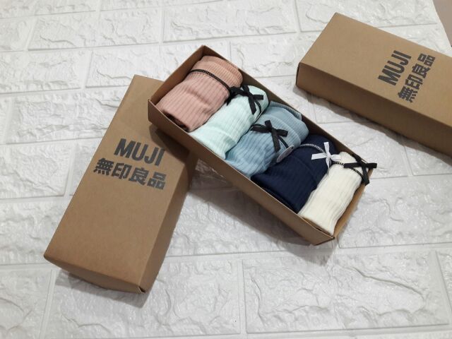 (XẢ LỖ )Hộp 5 quần lót nữ gân tăm size M dưới 45kg [ảnh thật]
