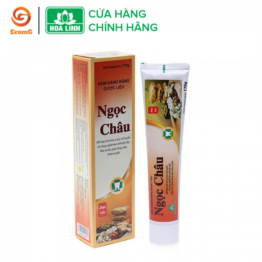 Kem đánh răng dược liệu Ngọc Châu truyền thống giúp làm trắng răng, tuýp 170gr - NC1-01