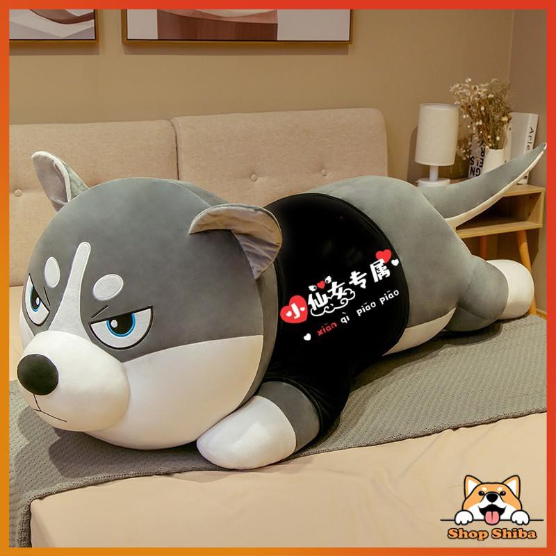 Gấu Bông Chó Husky 1M3 Béo Bự - Chất Nhung Mềm Mịn Co Giãn 4 Chiều ...