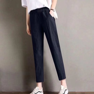 Vải Lanh Cotton Mùa Hè 2022 Cao Cấp Ôm Hơn Nhìn Mỏng Đến Mắt Cá Chân Quần Nữ Rời Phù Hợp Với Hợp Thời Trang Thường Ngày Skinny Quần