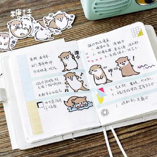 Set 45 sticker tự làm hình rái cá dễ thương để trang trí lưu bút ...