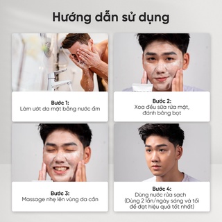 Sữa Rửa Mặt Cho Nam Sạch Dầu Nhờn Sáng Da Dr.FORSKIN Than Hoạt Tính 100g