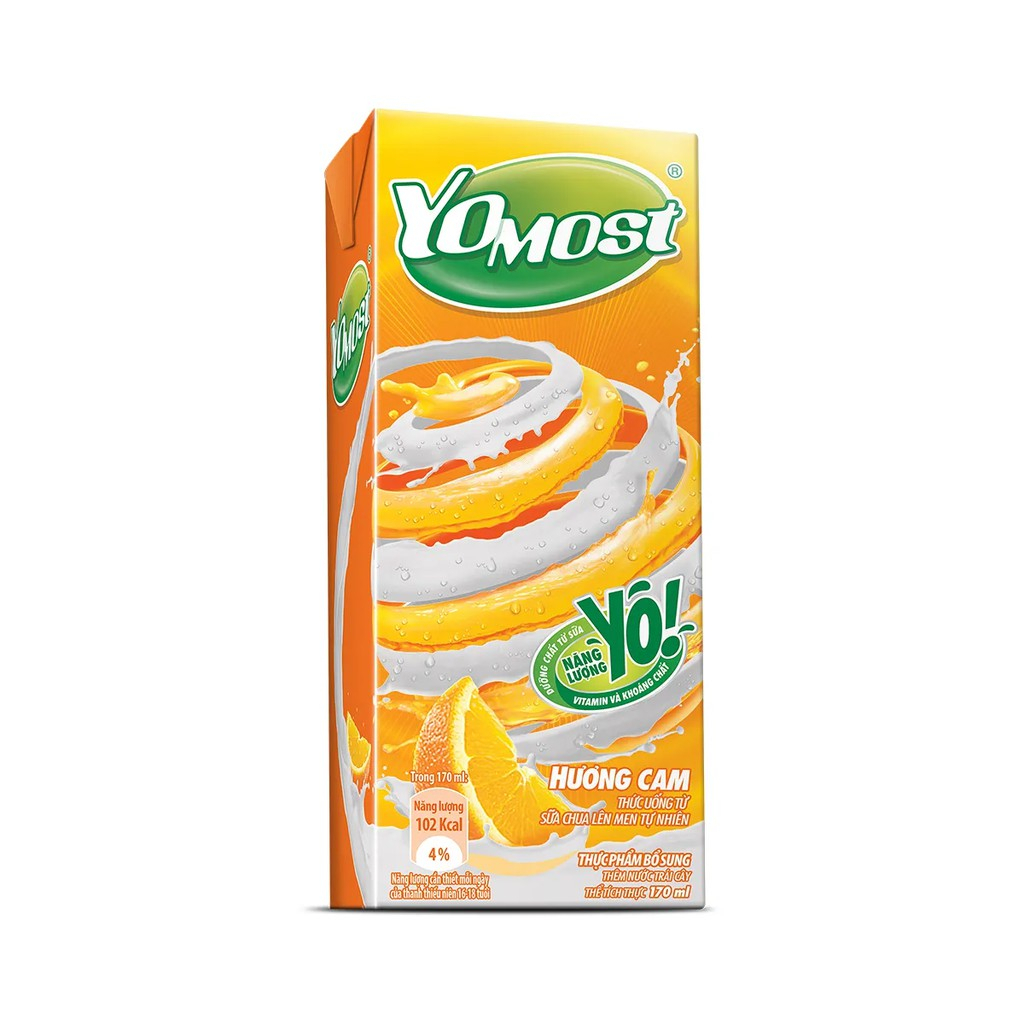 Ảnh Lốc Sữa Chua Lên Men Tự Nhiên Yomost Hương Cam 4x170ml 3