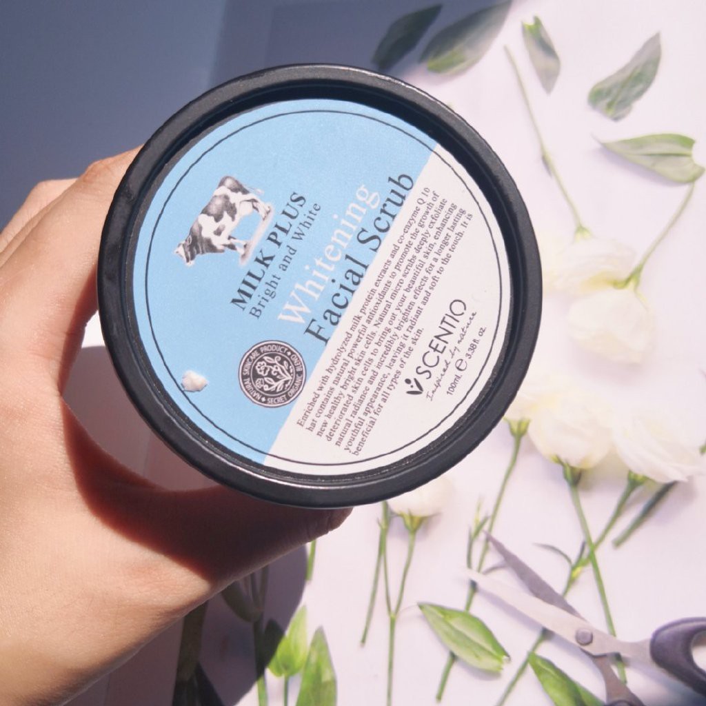 Ảnh Tẩy Tế Bào Chết Da Mặt Sáng Da Scentio Milk Plus Whitening Q10 Facial Scrub 100ml 4