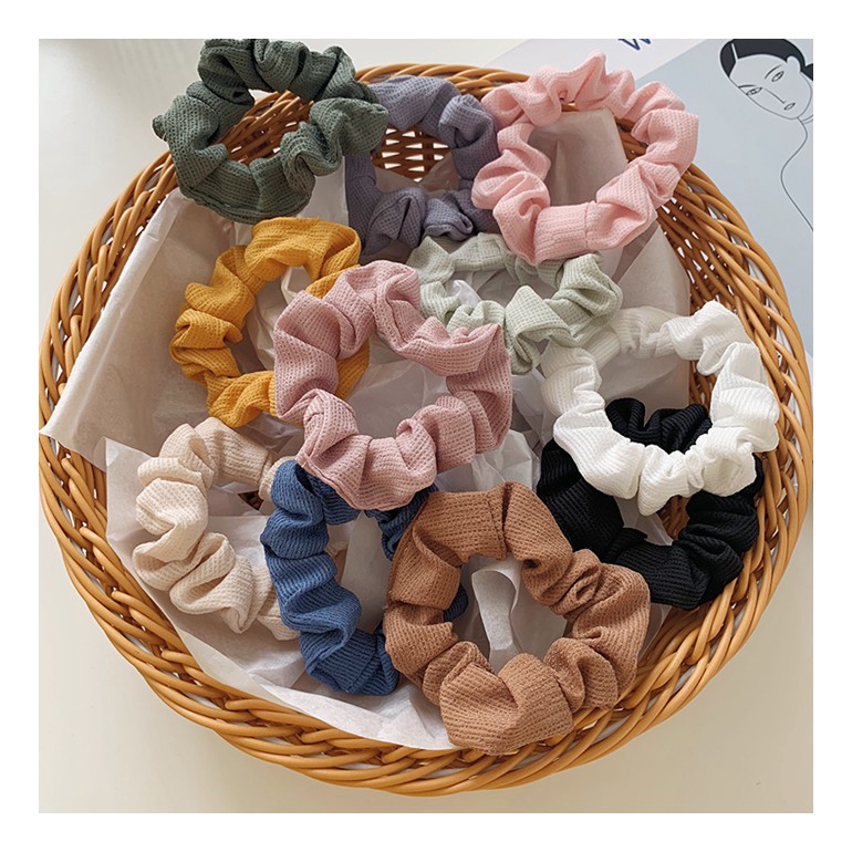 Dây buộc tóc vải Scrunchies nhiều màu lựa chọn – Baloxinhfathi