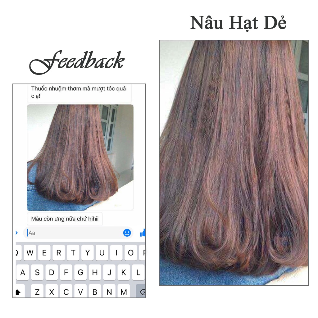 Thuốc nhuộm tóc màu Nâu Hạt Dẻ 100ml màu nhuộm lên chuẩn tone