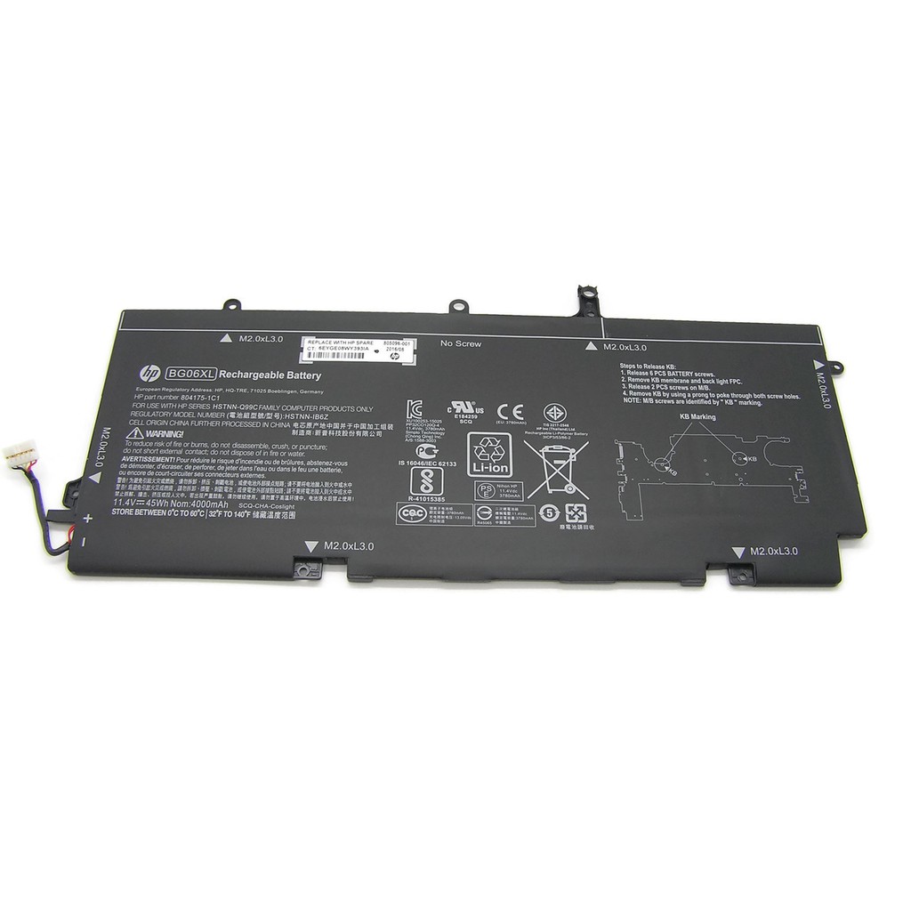 Batterie Remplacement Hp Bg06xl ASUNCELL 45Wh BG06XL Batterie De Remplacement Compatible Avec Batterie 11.4V Pour Portable