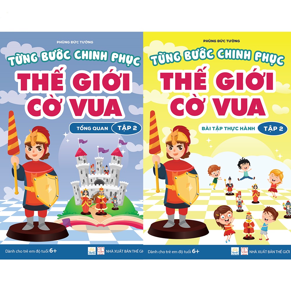 Ảnh Sách - Combo 2 cuốn Từng bước chinh phục thế giới cờ vua - tập 2 (1 cuốn Tổng quan và 1 cuốn Bài tập thực hành) 1