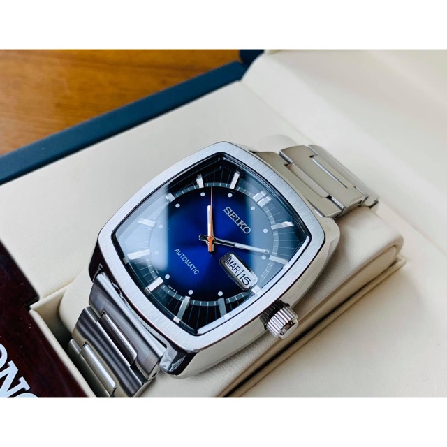 Seiko Men's Blue Dial Brown Leather Strap Automatic Watch giá tốt Tháng 4,  2023 | Mua ngay | Shopee Việt Nam