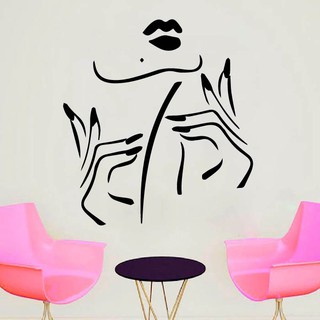 Decal Trang Trí Cửa Tiệm Nail - Spa - HairSalon - Nối Mi P4