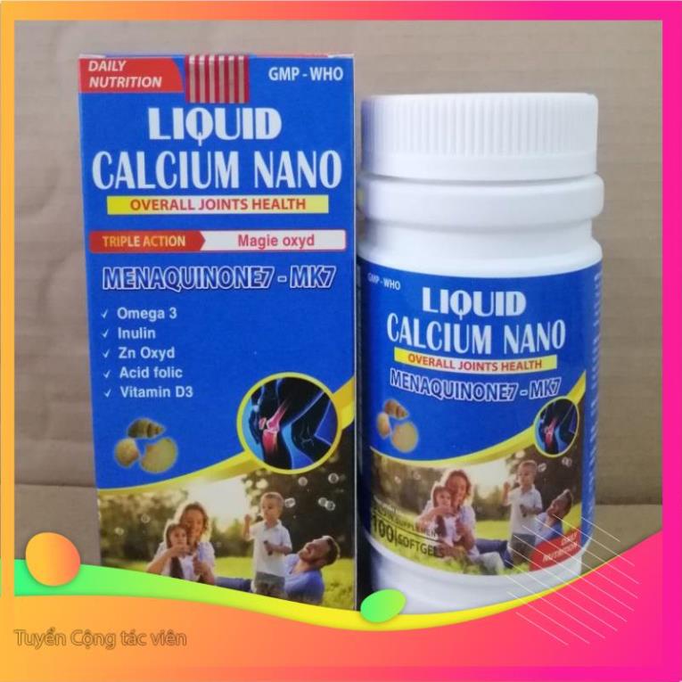 chính hãng viên LIQUID CALCIUM NANO Bổ sung canxi giúp xương chắc khoẻ lọ v Shopee Việt Nam