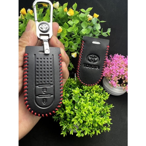 Bao da chìa khoá Smartkey Toyota Rush 2018-2020 Wigo 2020 2 nút bấm