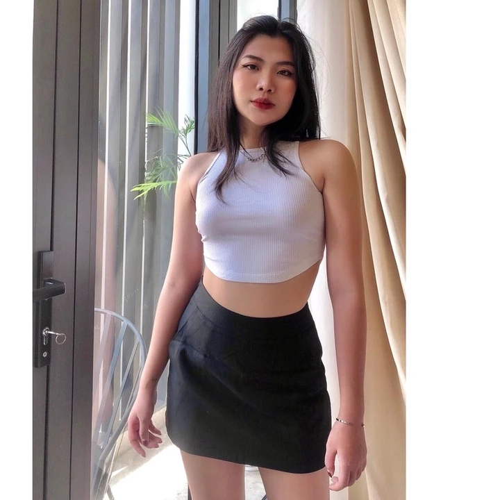 Váy công sở big size/ Chân váy ngắn chữ a lưng cao màu đen bigsize Unnie chân váy ôm công sở lưng cao 2 lớp -V03