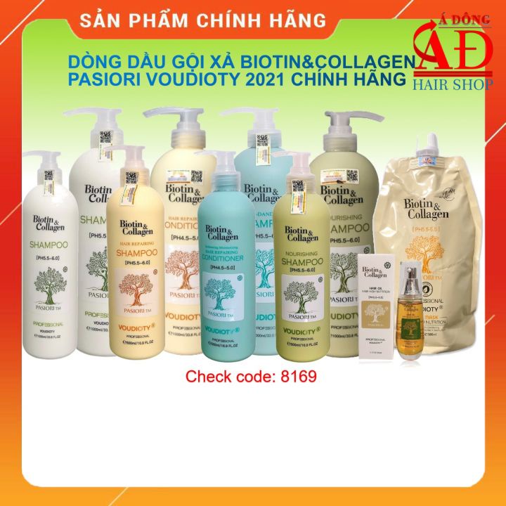 BỘ DẦU GỘI XẢ BIOTIN & COLLAGEN PASIORI VOUDIOTY NEW 2024 MỀM MƯỢT GIẢM RỤNG SẠCH GÀU CHÍNH HÃNG