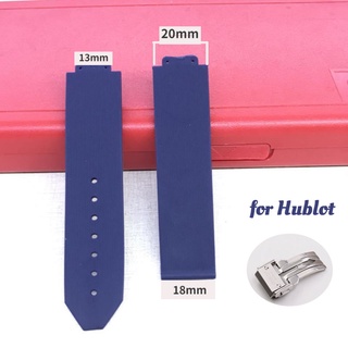 Dây Đeo Đồng Hồ Bằng Silicon Nhiều Màu Sắc 13mm*20mm Kèm Khóa Kim Loại 18mm