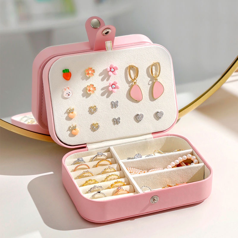 Hộp Đựng Trang Sức CASEGRACE Bằng Da Pu Lót Nhung Thiết Kế Nhỏ Tiện Dụng