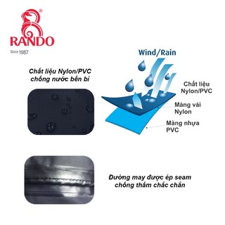 Áo Mưa Bộ Đi Phượt Cho Nam Nữ, RANDO Chính Hãng, Vải Dù Cao Cấp, Nhanh Khô, Bền Bỉ, Không Thấm Nước