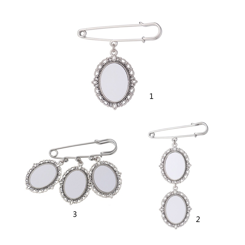 Unstop * Bó hoa cưới Ảnh quyến rũ Diy Pin Làm khung ren Đám cưới Charm Mặt dây chuyền hình bầu dục