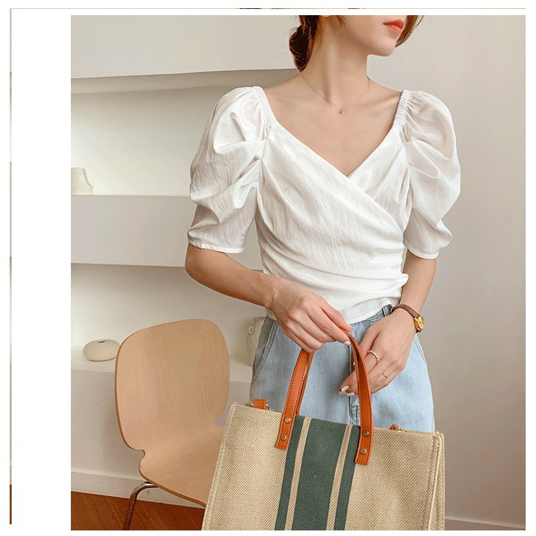 [ BEST SELLER HÈ ] ÁO CỔ CHỮ V QUẤN NGỰC CỘT EO SIÊU HOT MÙA HÈ - SLIM TOP