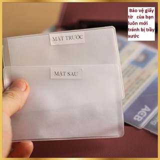 Combo 2 Bao Nhựa PVC Trong Suốt Dùng Đựng Thẻ, Bảo Vệ Thẻ Căn Cước, Bằng Lái Xe, Thẻ Ngân Hàng ...